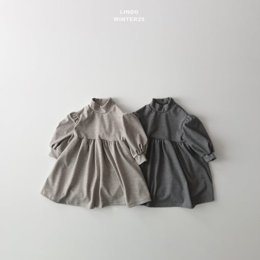 Striped turtleneck dress