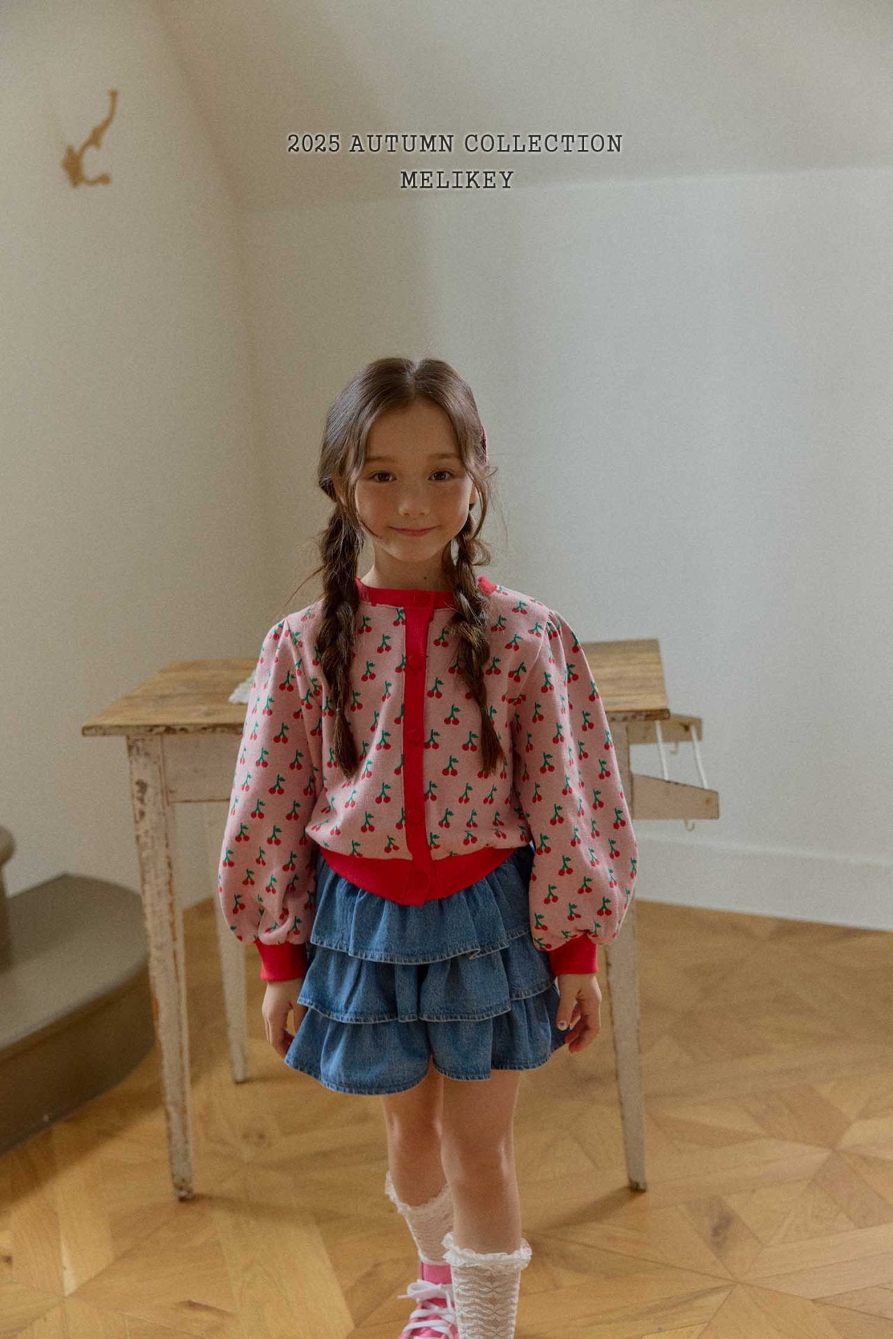 Cherry puff cardigan