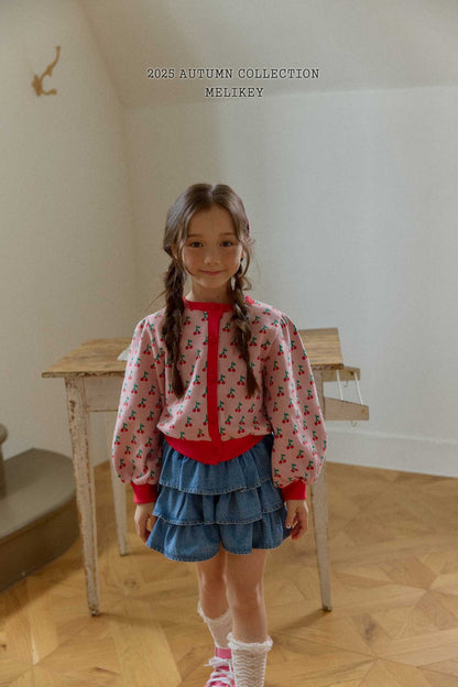 Cherry puff cardigan