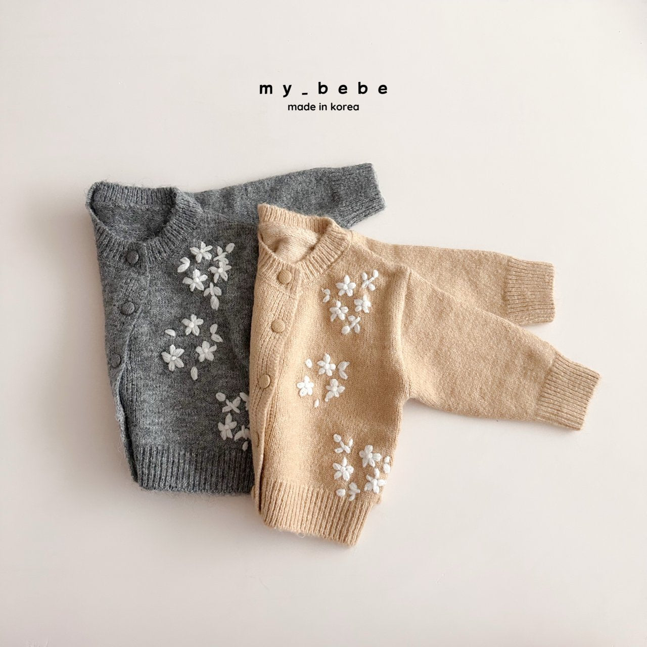 Floral embroidery cardigan