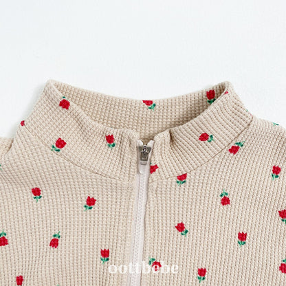Sweet waffle anorak suit