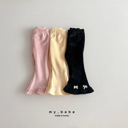 Velour frill bootcut