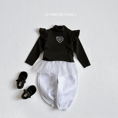 Fleece-lined chiffon skirt pants