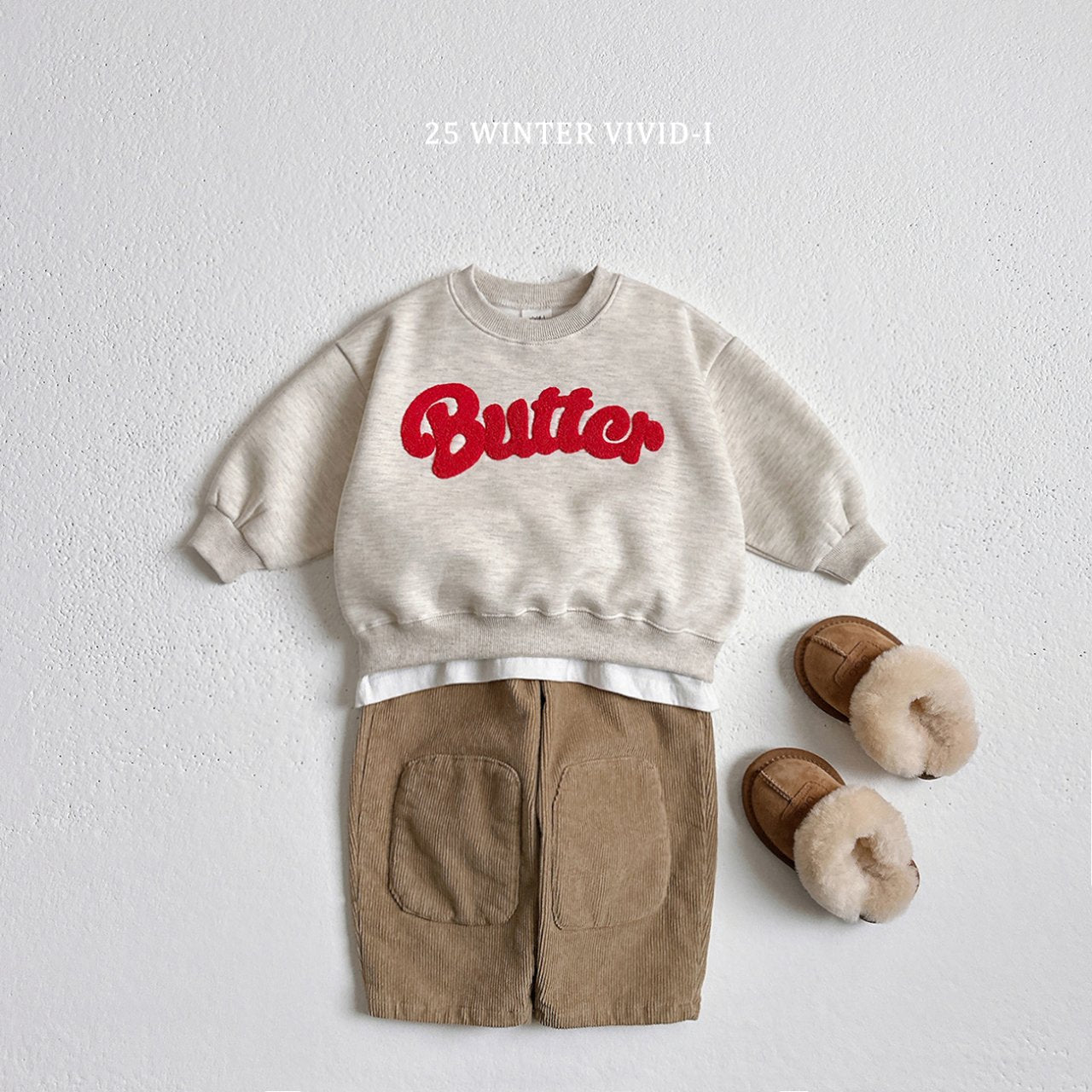 Butter boucle embroidered sweatshirt