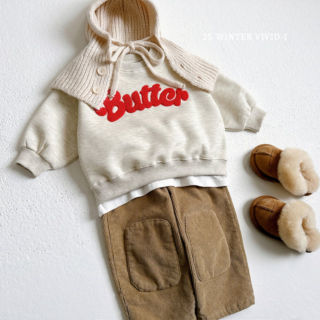 Butter boucle embroidered sweatshirt