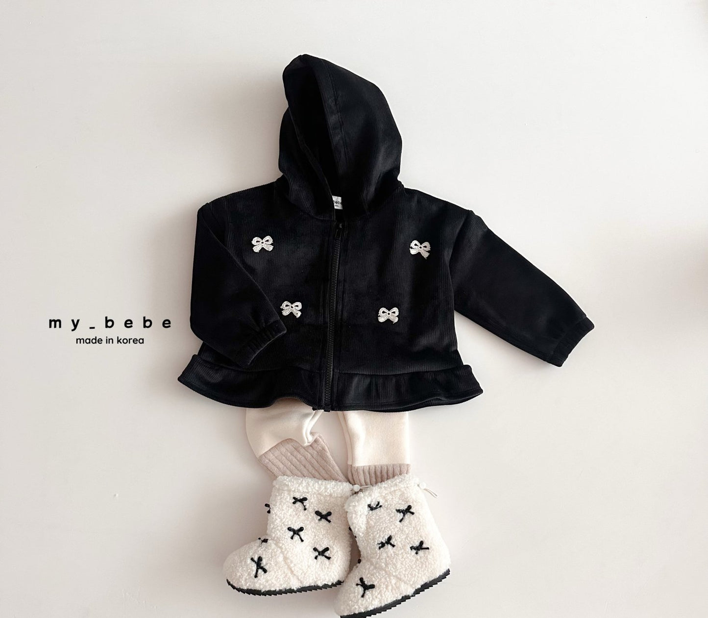 Velour frill zip up