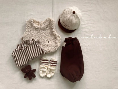 Striped mock turtleneck