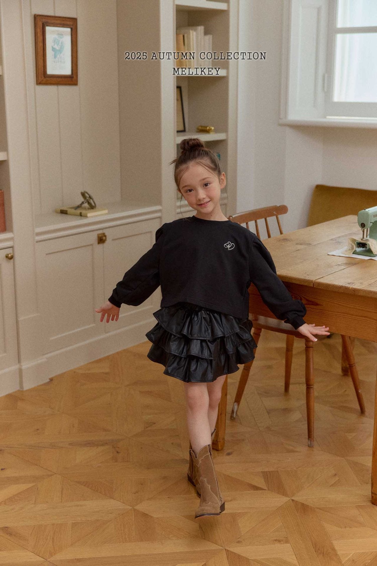 Cancan leather skirt