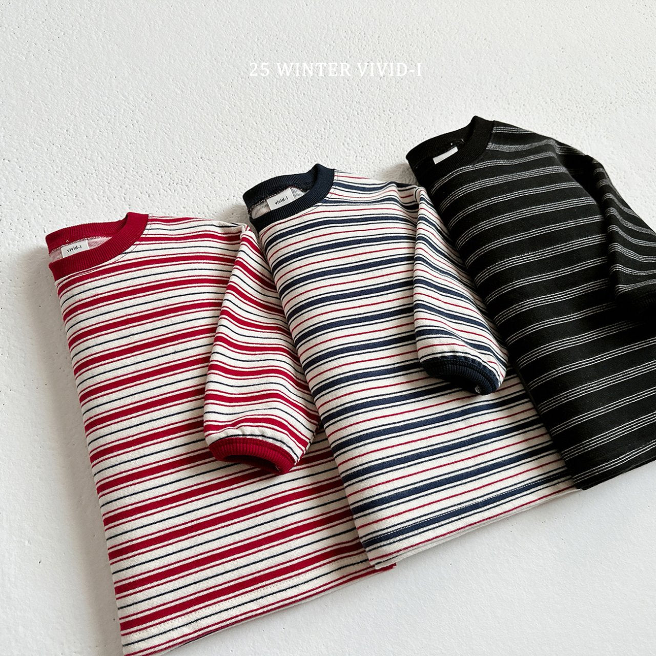 Fleece-lined multi-striped sweatshirt
