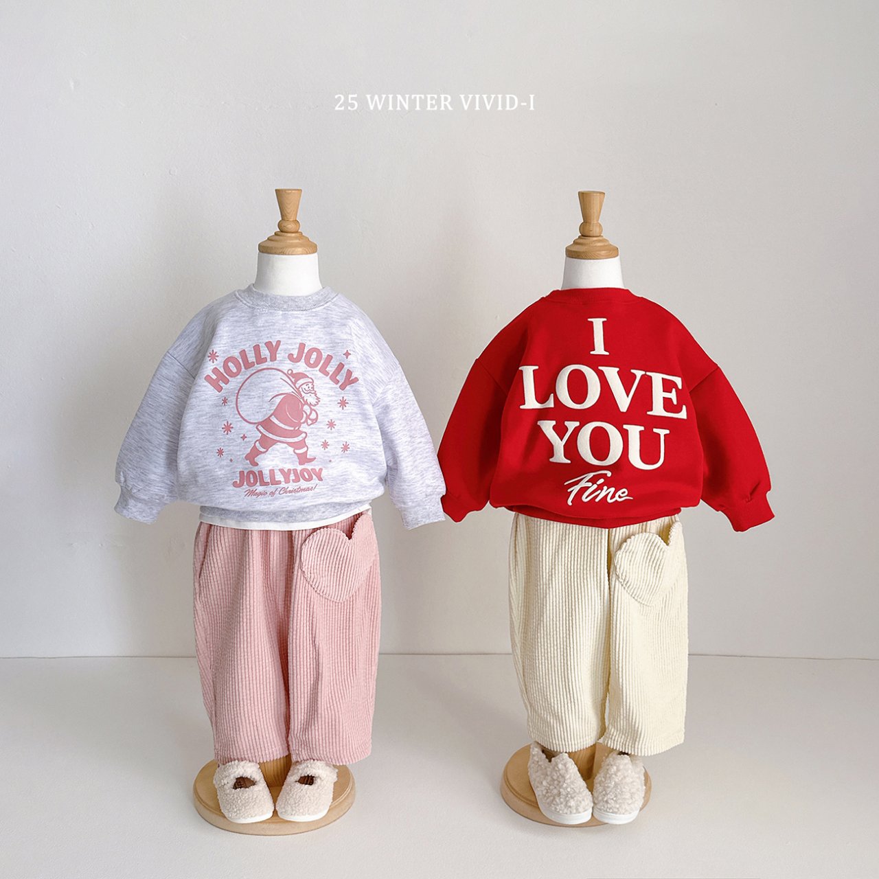 Heart pocket corduroy pants