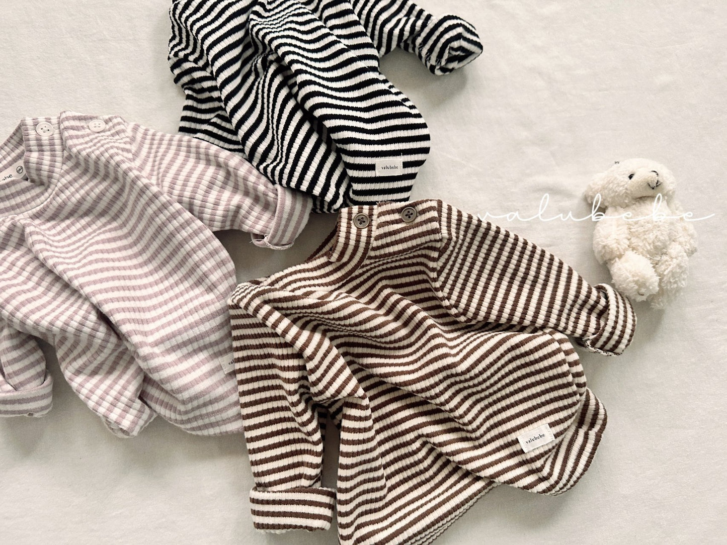 Striped mock turtleneck