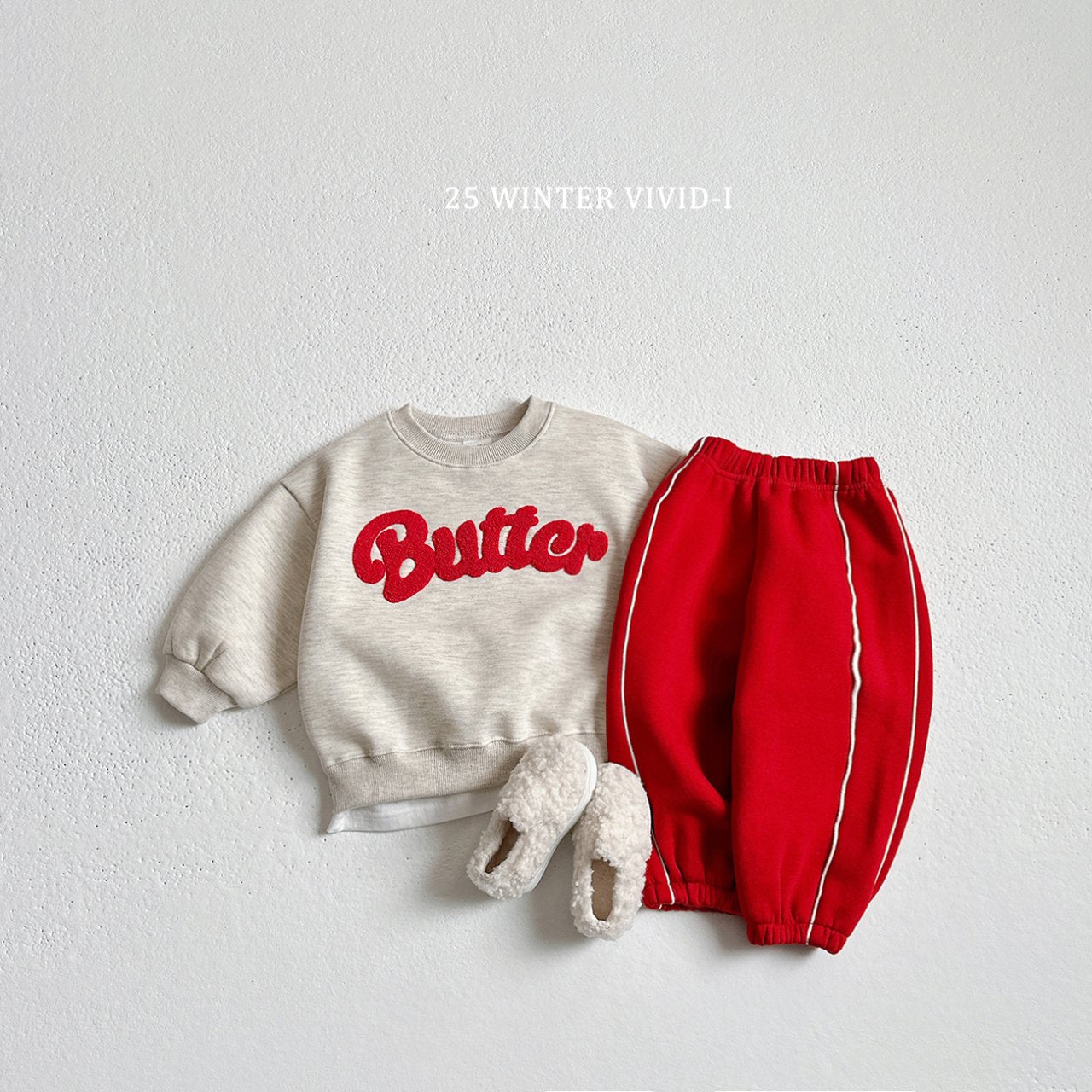 Butter boucle embroidered sweatshirt