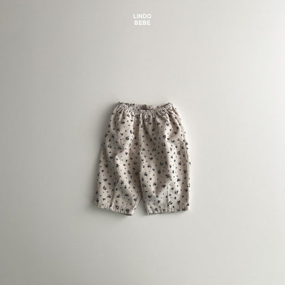 Double corduroy flower pants