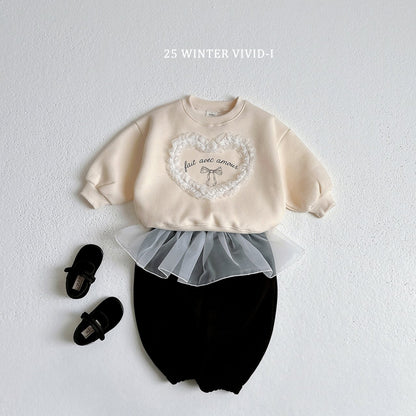 Fleece-lined chiffon skirt pants
