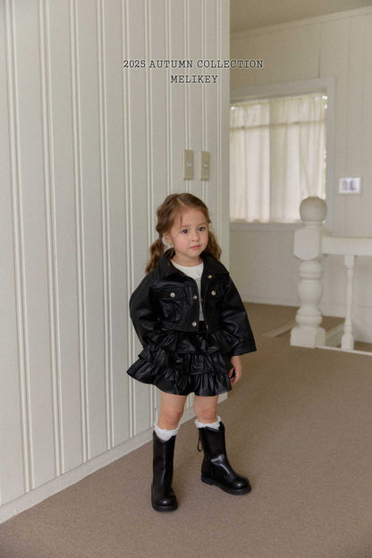 Cancan leather skirt