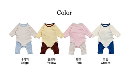 Pudding modal ribbed onesie set