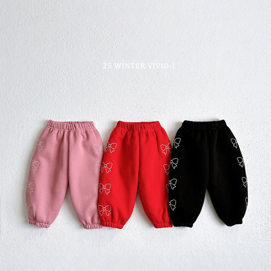 Ribbon embroidered pants