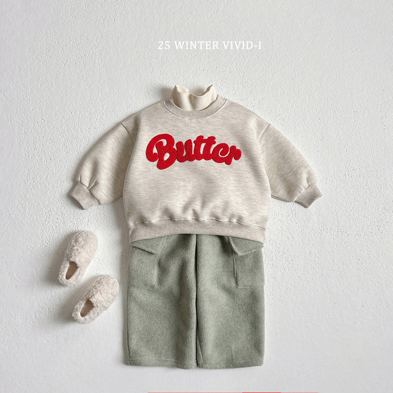 Butter boucle embroidered sweatshirt