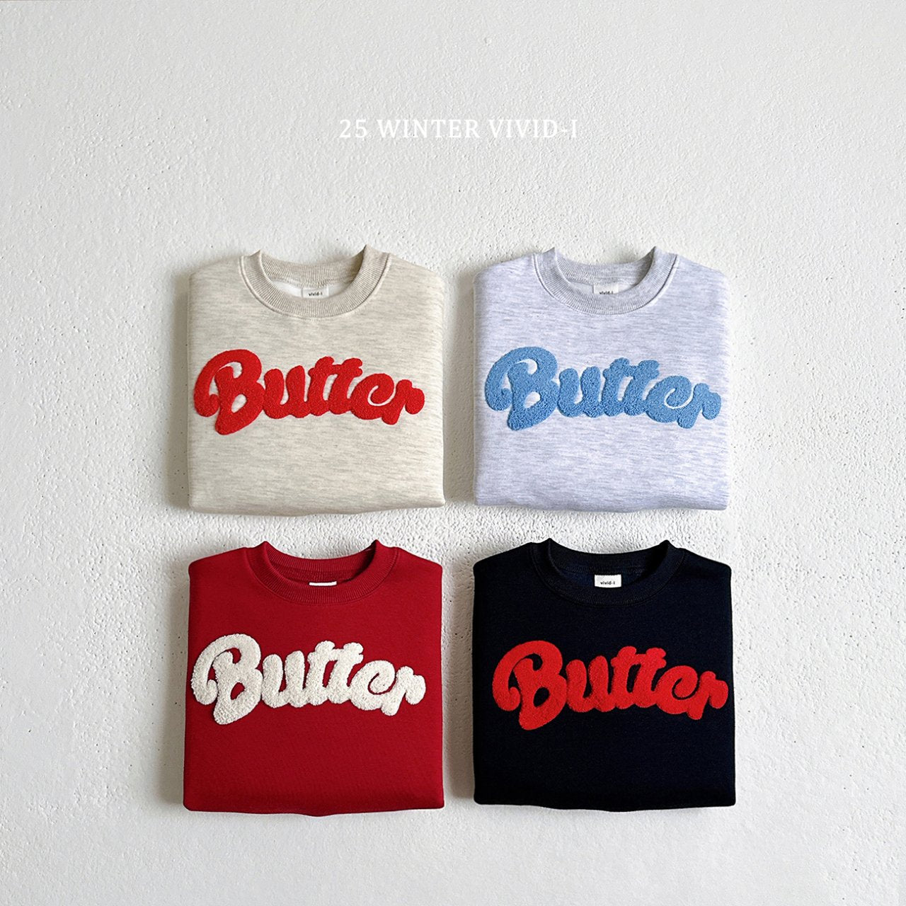Butter boucle embroidered sweatshirt