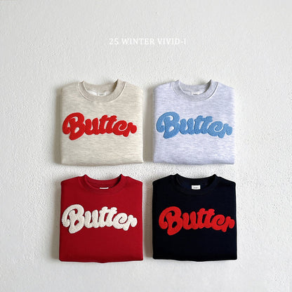 Butter boucle embroidered sweatshirt