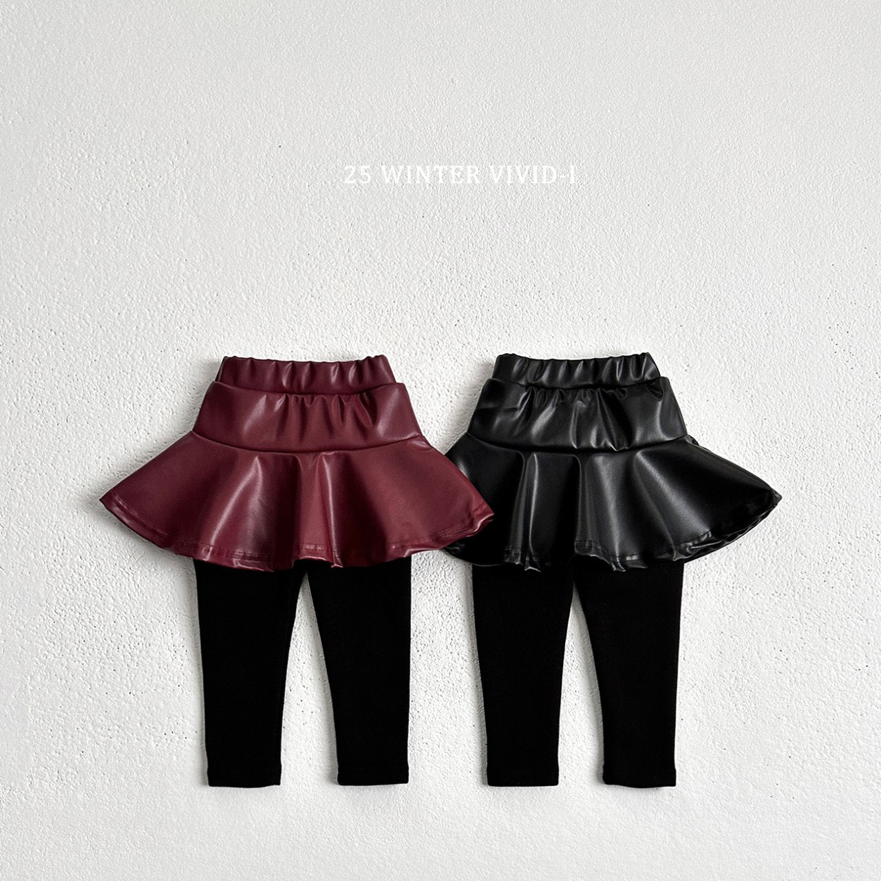 Leather skirt leggings