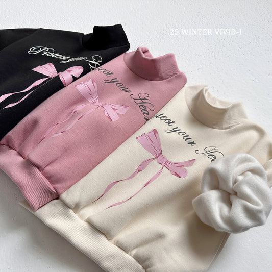 Ribbon flared fleece set