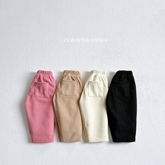 Soft fleece corduroy pants