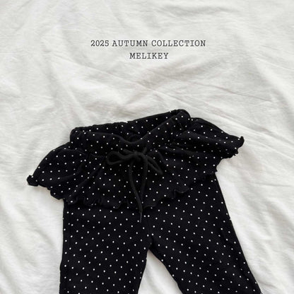 Double frill bootcut pants