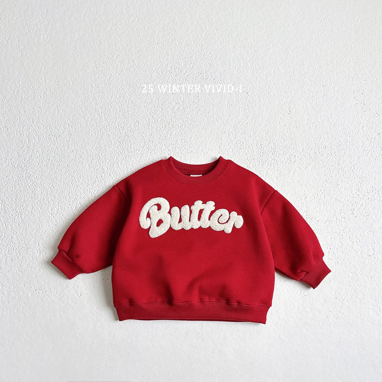 Butter boucle embroidered sweatshirt