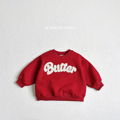 Butter boucle embroidered sweatshirt