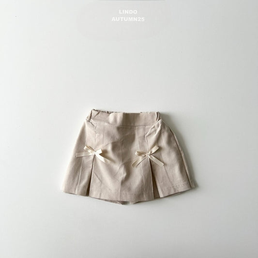 Line ribbon skirt pants
