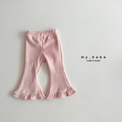 Velour frill bootcut