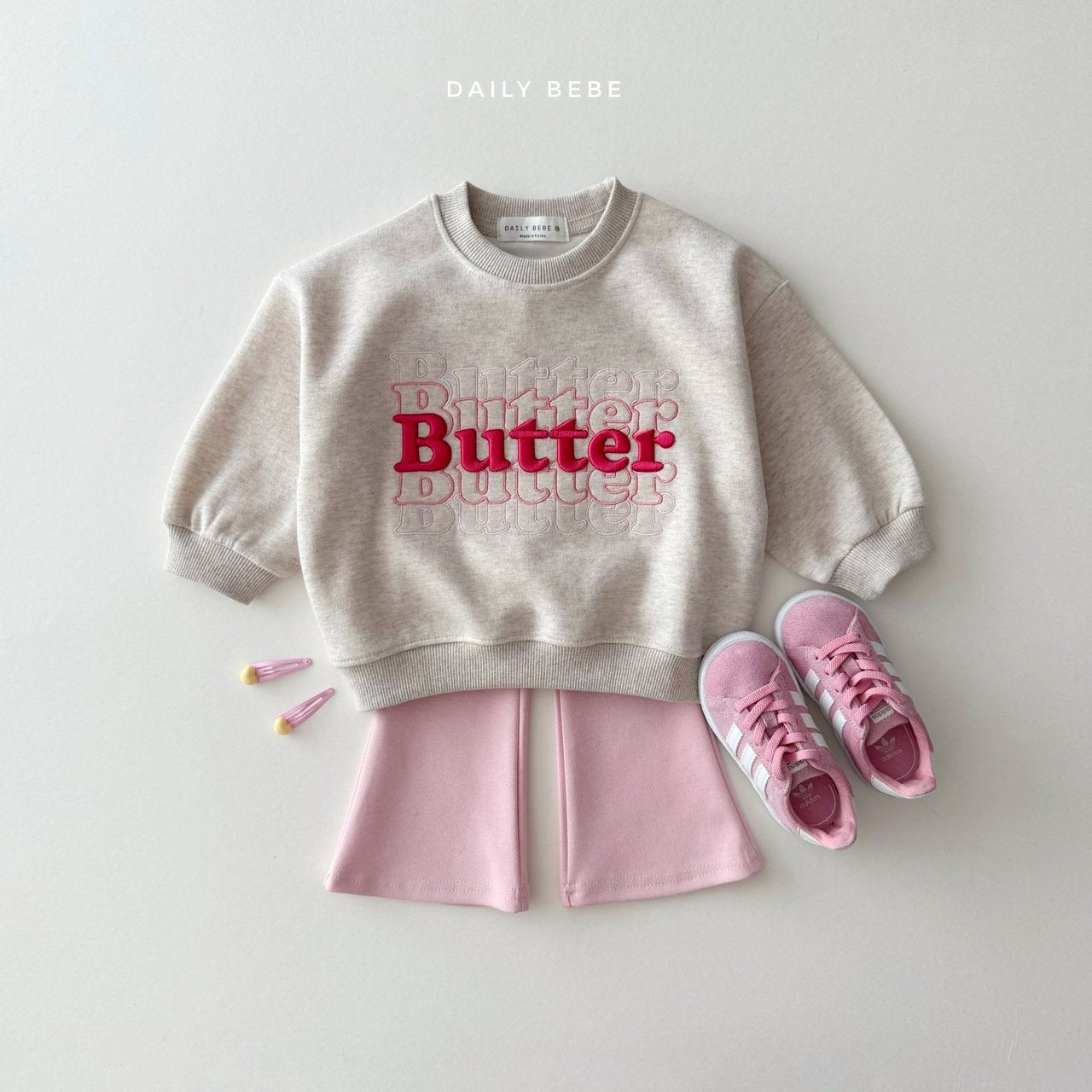 Butter embroidery sweatshirt