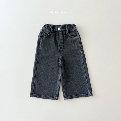 Fleece-lined denim pants