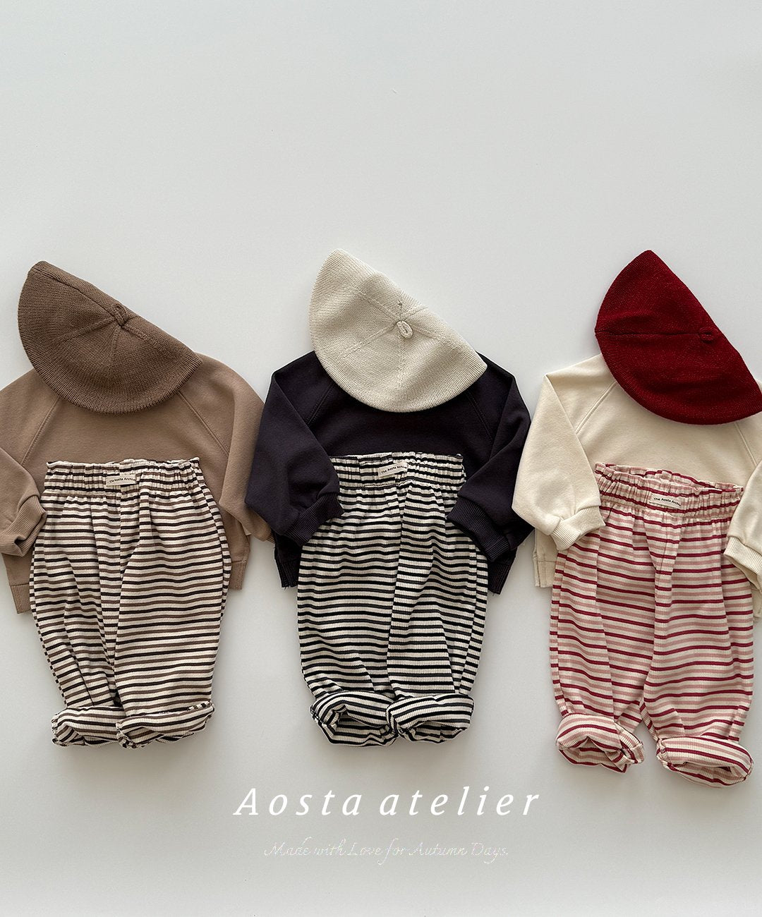 Striped chocolate pants