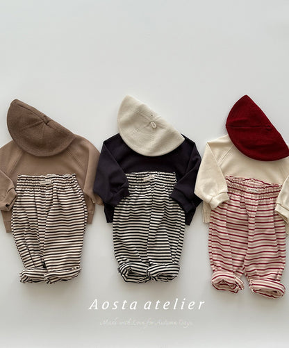 Striped chocolate pants