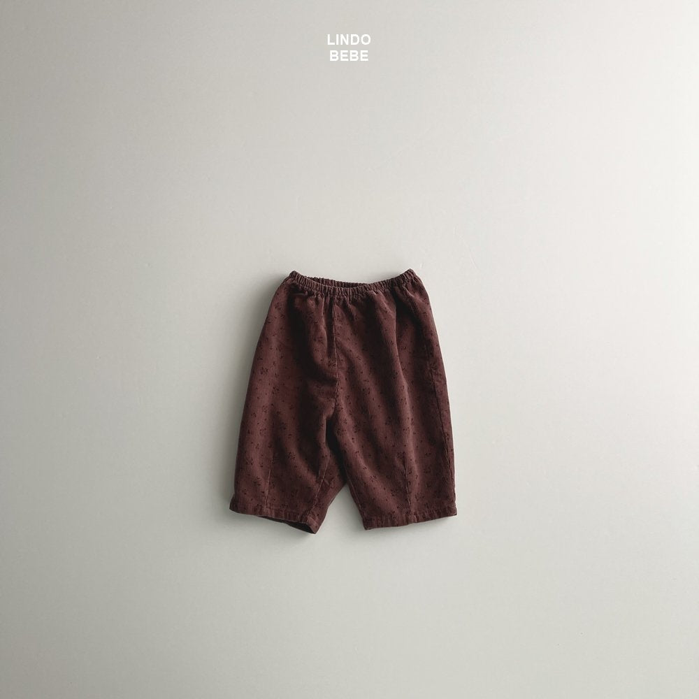 Double corduroy flower pants