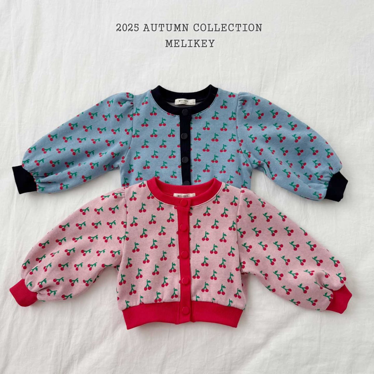 Cherry puff cardigan