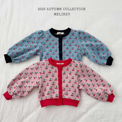 Cherry puff cardigan