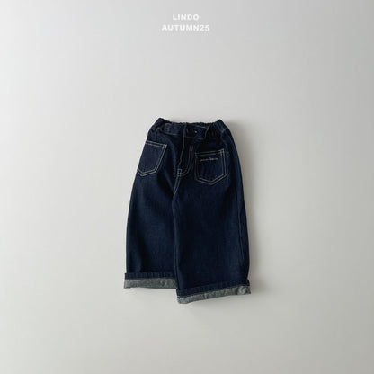 Wind denim pants