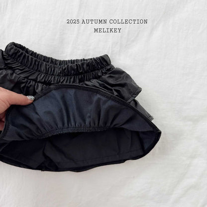 Cancan leather skirt