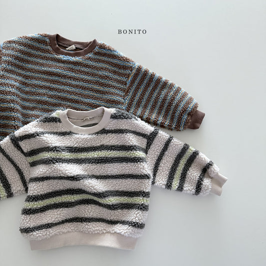 Irregular striped sweatshirt