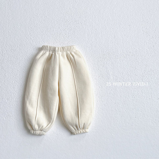 Pintuck fleece-lined joggers