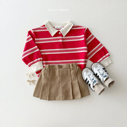 Collar striped shirt