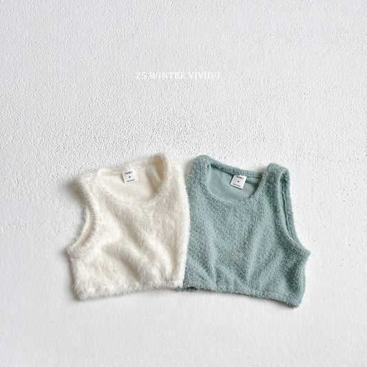 Angora sleeveless top