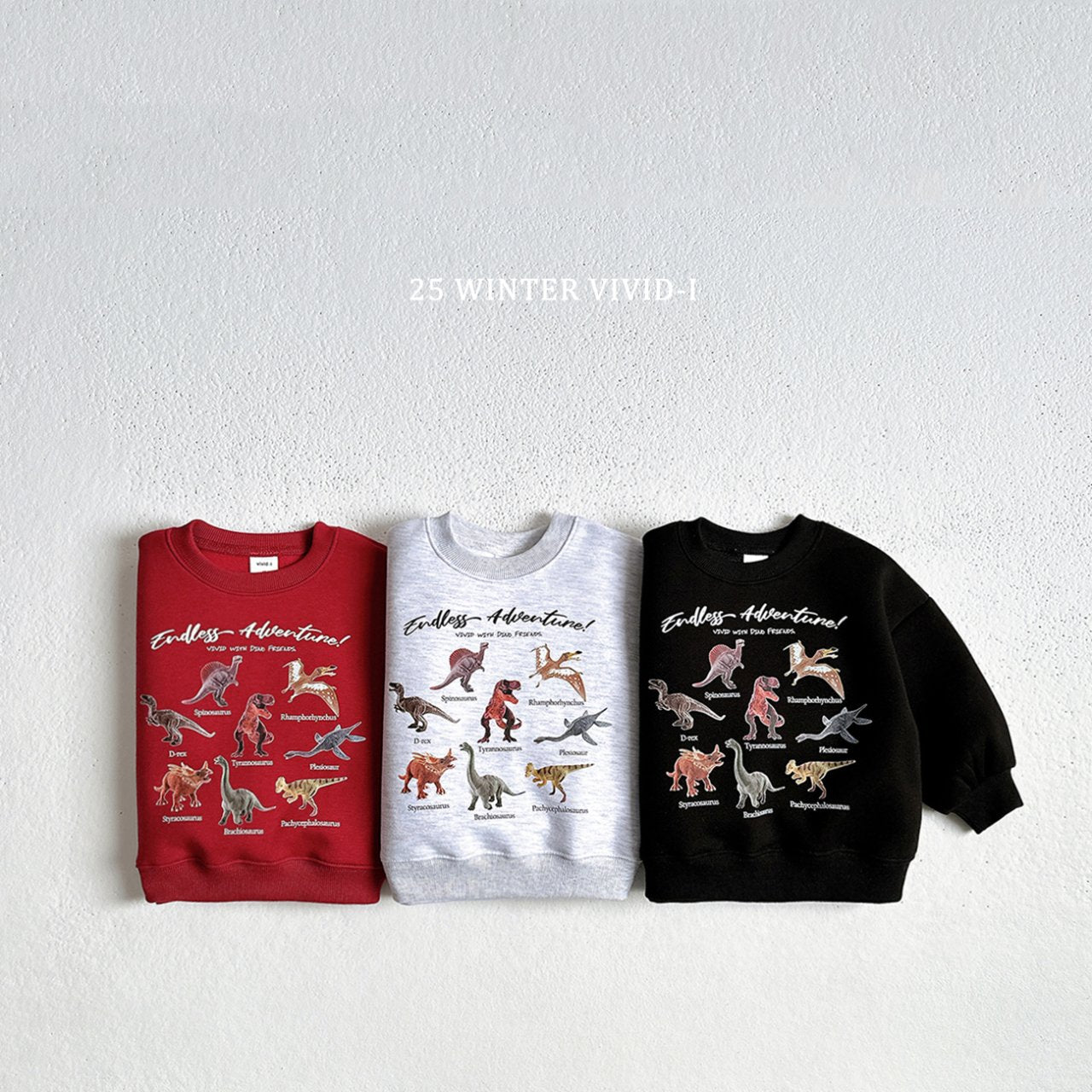 Fleece-lined mini dino sweatshirt