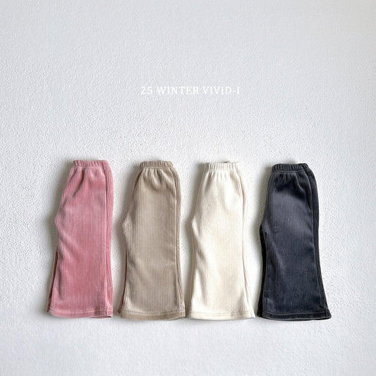 Velour bootcut pants