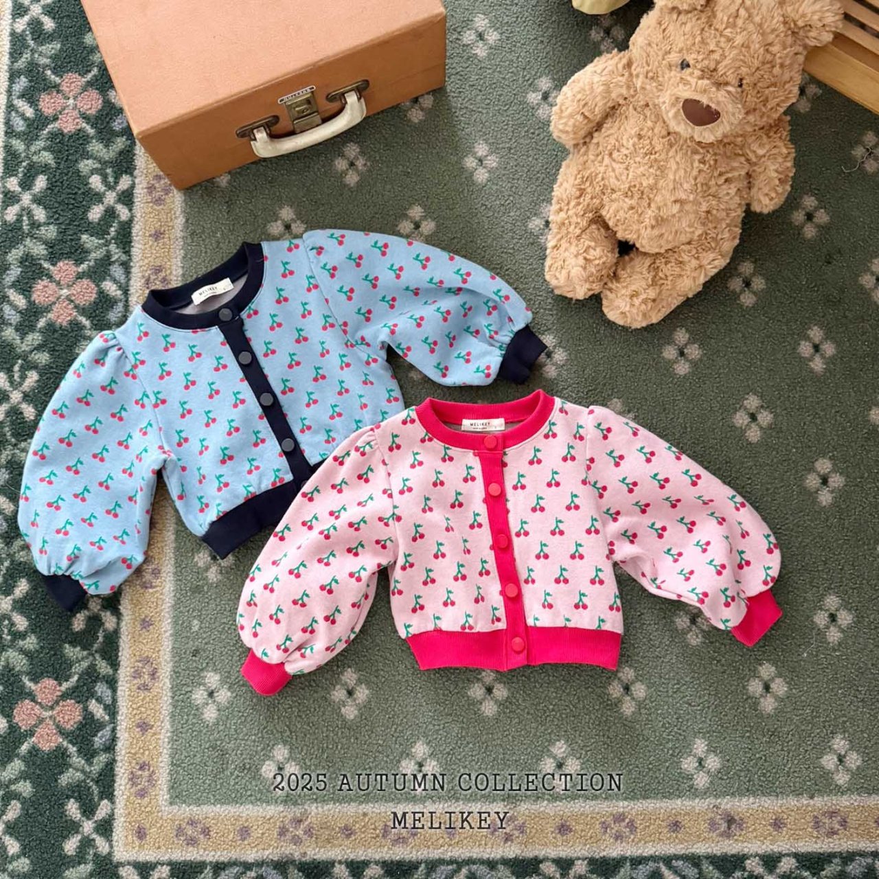 Cherry puff cardigan