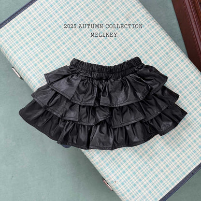 Cancan leather skirt