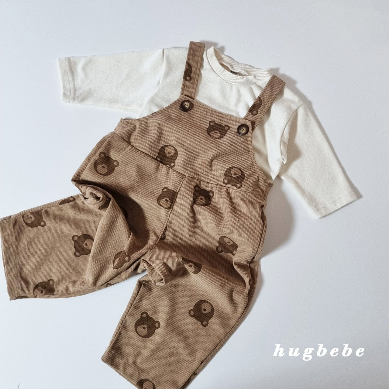 Corduroy bear overalls
